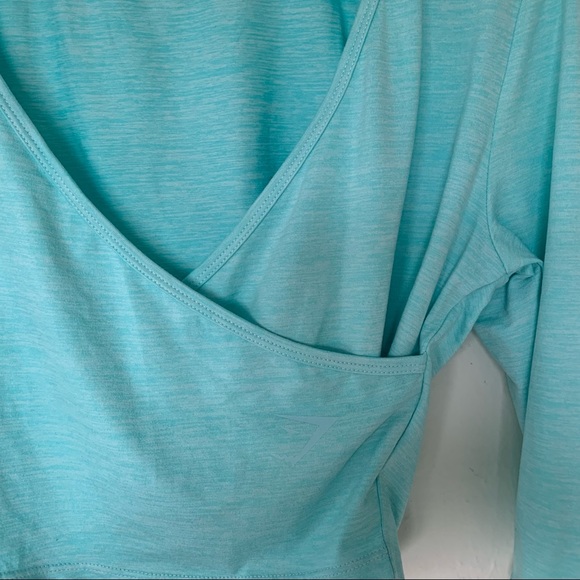 Gymshark Ballet Crop Top Pale Turquoise Marl - Picture 4 of 7